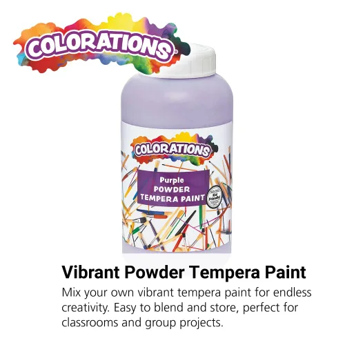 Miniatura 2 de Colorations® Témpera en Polvo, Turquesa, 1 libra, La pintura de témpera en polvo es una compra valiosa, Diluir solo lo que necesitas, Color fuerte