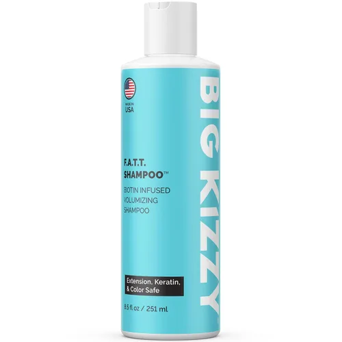 Big Kizzy f.a.t.t. Biotina Champú para cabello Extensiones, color & tratamientos de queratina – Más Grueso Fuller Hair