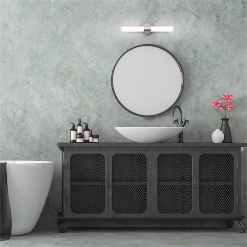 Miniatura 5 de WAC Lighting, Turbo - Lámpara LED Energy Star de 24 pulgadas para tocador de baño y pared, 3000 K en níquel cepillado cepillado níquel