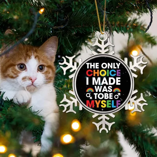Miniatura 4 de Adornos de orgullo LGBT arcoíris para árbol de Navidad, progreso LGBTQ, orgullo arco iris, adornos de Navidad gay lesbianas, orgullo gay, recuerdo