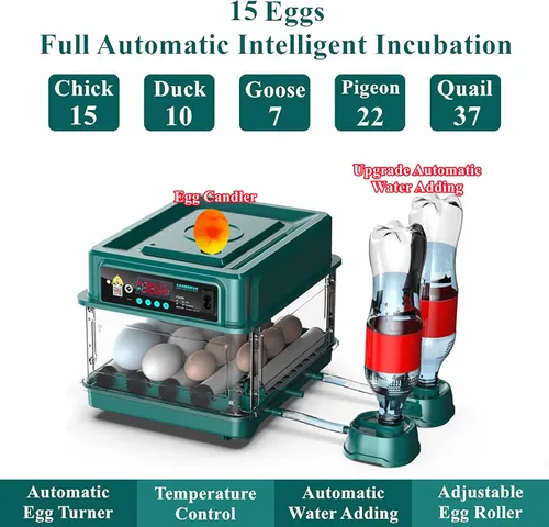 Miniatura 2 de Incubadora automática de huevos de 24 a 60 huevos Incubadoras inteligentes automáticas para incubar huevos, máquina de incubación de aves de corral