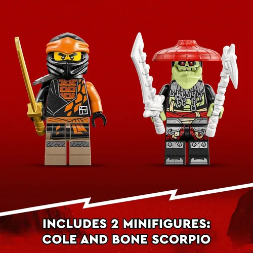 Miniatura 5 de LEGO NINJAGO Cole’s Earth Dragon EVO 71782, Figura de juguete de acción actualizable para niños y niñas con criatura Escorpión de batalla y 2