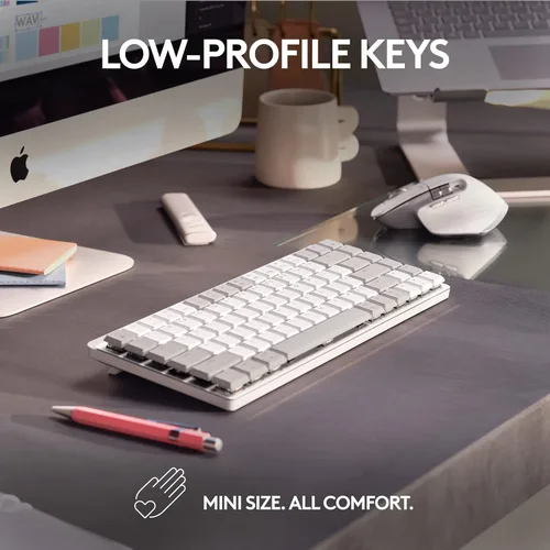 Miniatura 3 de Logitech MX Mechanical Mini - Teclado inalámbrico iluminado para Mac, interruptores de rendimiento de bajo perfil, teclas táctiles silenciosas, Gris