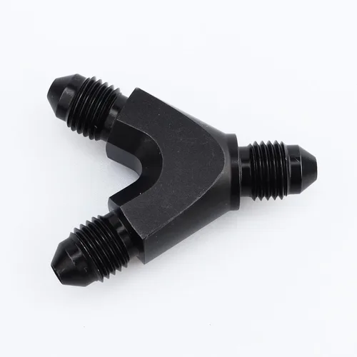 Miniatura 3 de AC PERFORMANCE Adaptador de montaje en Y de aluminio -3AN a -3AN anodizado negro 3AN x 3AN x 3AN 3/8-24 rosca Y bloque divisor macho Flare