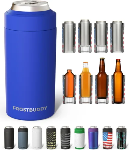 Miniatura 18 de Frost Buddy Universal Can Cooler - Fits all - Stainless Steel Can Cooler for 12 oz & 16 oz Regular or Slim Cans & Bottles - Stainless Steel