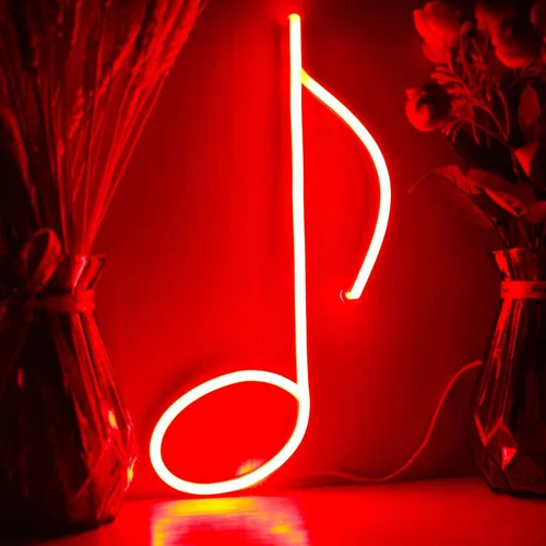 Miniatura 4 de ADVPRO Muestra de neón de silicona LED de silicona de nota musical - azul - st16s32-fnu0074-b