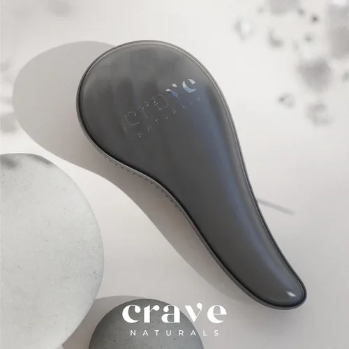 Miniatura 2 de Crave Naturals Cepillo para desenredar el cabello grande negro – Cepillo deslizante para desenredar el cabello para mujeres, niños y bebés – Cuidado