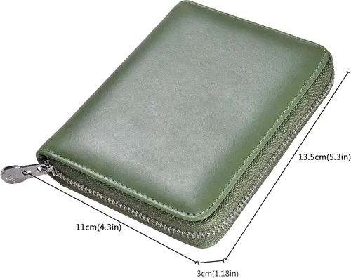 Miniatura 6 de Easyoulife Funda de cuero genuino para tarjetas de crédito RFID Travel Passport Wallet