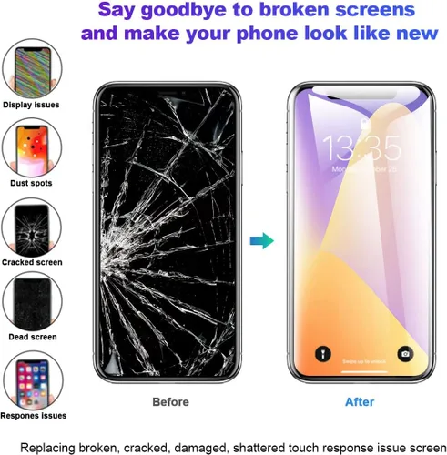 Miniatura 5 de EFAITHFIX para iPhone X Reemplazo de pantalla LCD de 5.8 pulgadas, pantalla LCD táctil 3D de visualización LCD Full HD, montaje de marco completo