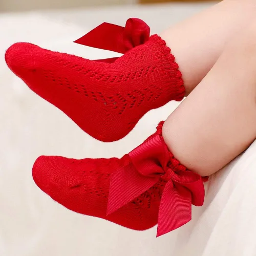 Miniatura 10 de Toptim Calcetines de tobillo para niñas pequeñas, calcetines casuales transpirables