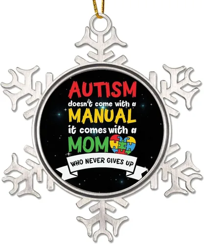 Miniatura 11 de Adornos de Navidad para niños con autismo I'll Be Just Fine with A Dad Like Mine para niños, decoraciones de conciencia sobre el autismo, adornos
