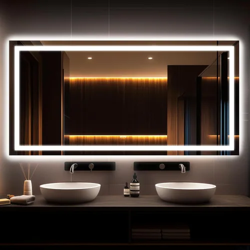 Miniatura 20 de Espejo de baño LED de 24 x 32 pulgadas con luces – antiniebla, regulable, retroiluminado e iluminado frontalmente, espejo de tocador iluminado