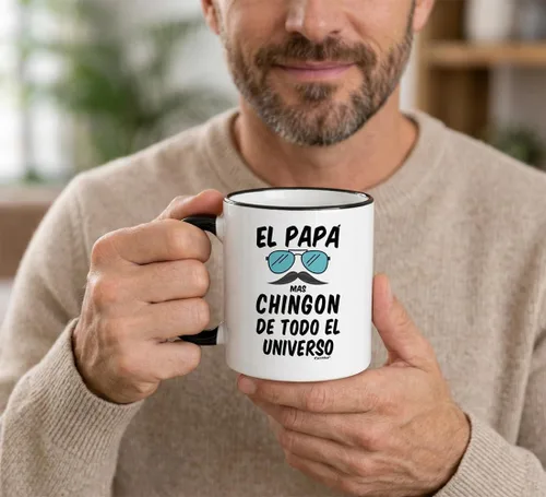 Miniatura 6 de Casitika El Papa Mas Chingon De Todo El Universo – Divertida taza de regalo para papá español para el Día del Padre, Cumpleanos o Día del Padre.