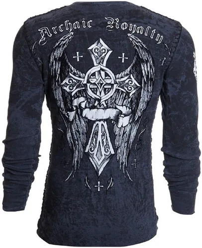 Miniatura 3 de Archaic by Affliction - Camisa térmica para hombre, color carbón
