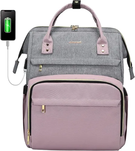 Miniatura 17 de LOVEVOOK - Mochila para ordenador portátil para mujer, de moda, de negocios, de viaje, mochila para estudiantes, mochila de trabajo para profesores
