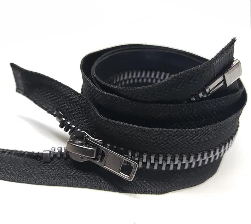Miniatura 9 de #10 - Chaqueta separadora de 22 pulgadas, cremallera de metal de níquel negro, cremalleras de metal resistente para chaquetas, abrigos de costura