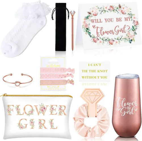 Miniatura 9 de Yexiya Juego de 13 piezas de regalo de caja de propuesta de dama de honor, regalo con texto en inglés "Will You Be My Maid of Honor", de acero