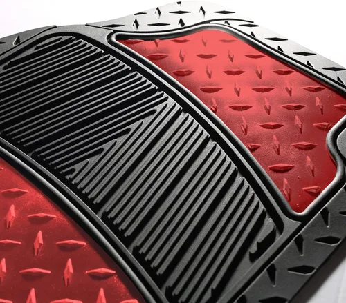 Miniatura 6 de FH Group Alfombras de piso para autos - Alfombras de goma metálica resistentes para autos, juego completo de ajuste universal, alfombras de piso a