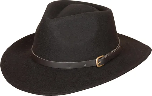 Melbourne - Sombrero de fieltro de lana para mujeres/hombres, sombrero de vaquero con lágrima aplastable, sombrero de invierno y otoño | Sombrero de