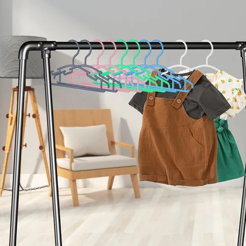 Miniatura 6 de Paquete de 60 perchas blancas para ropa de bebé, antideslizantes, para ropa de recién nacido, para regalo, para ropa de recién nacido, percha Blanco