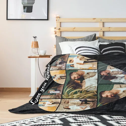 Miniatura 5 de Livole Manta personalizada con imagen, manta de franela personalizada, manta con foto personalizada con imagen y texto, manta personalizada, regalo