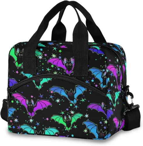 Miniatura 22 de Bolsas de almuerzo coloridas de conciencia sobre el autismo para mujeres y hombres, lonchera aislada reutilizable, correas de hombro ajustables