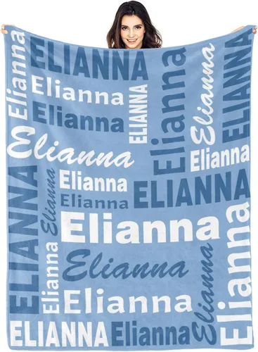 Miniatura 23 de Manta personalizada con nombre, manta personalizada con nombre, manta personalizada para adultos, niños y bebés, manta personalizada con monograma