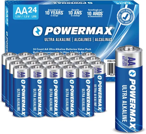 Miniatura 9 de Powermax 100 pilas AA, batería alcalina de larga duración, vida útil de 10 años, embalaje resellable