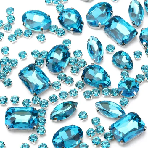 Miniatura 8 de Diamantes de imitación dorados, Choupee Diamantes de imitación para coser, Gemas de vidrio para coser, Joyas para ropa, manualidades de ropa, Garra