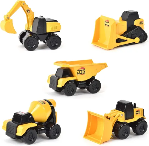 Miniatura 8 de Sunny Days Entertainment Vehículos Micro Mini City - Juego de autos y camiones de juguete de rescate para niños Camión de bomberos helicóptero