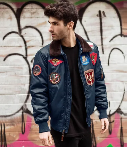 Miniatura 2 de Top Gun Chaqueta oficial B-15 para hombre con parches