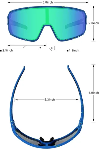 Miniatura 4 de SPOSUNE Gafas de sol polarizadas de ciclismo para hombres y mujeres, UV400, gafas deportivas para bicicleta, béisbol, correr, MTB C18