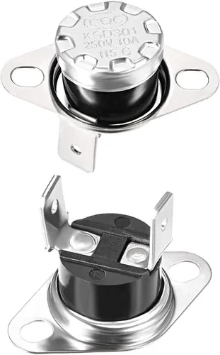 Miniatura 36 de uxcell KSD301 Termostato 104.0 °F/104°F 10A N.C Ajustar interruptor de temperatura de disco rápido para microondas, horno, cafetera 2 piezas