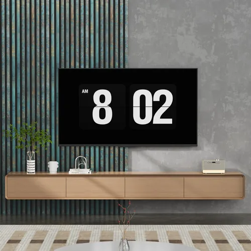 Miniatura 8 de Wood Slat Wall Panels for Interior Wall Decor, Acoustic MDF Wall Panels with PET Backing, Easy Install Wall Paneling for Living Room Bedroom Office