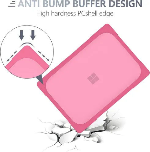 Miniatura 5 de Batianda Funda resistente para laptop Microsoft Surface 5 4/3ª pantalla táctil de 15 pulgadas con soporte plegable y cubierta de teclado, funda Rosa