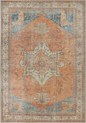 Miniatura 12 de GLN Rugs Traditional Collection - Alfombra de felpilla lavable a máquina, tradicional lavable, antideslizante, alfombra de felpilla de pelo corto