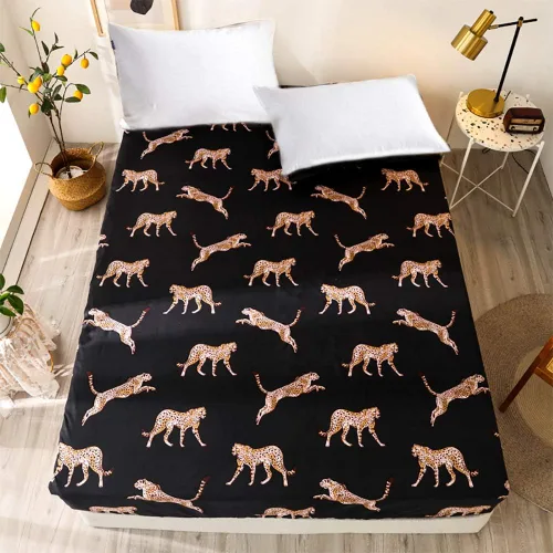 Miniatura 18 de Sábana bajera ajustable con bolsillo profundo para niños y niñas, cama individual, sábanas de tela gruesa con estampado de dinosaurios
