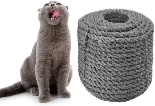 Cuerda de sisal de 0.236 in para rascador de gatos, reparación y reemplazo del poste rascador de gatos, muebles rascadores de bricolaje – árbol de