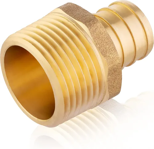 Miniatura 17 de 4 piezas EFIELD Barb Crimp Pex 1/2 pulgada x 1/2 pulgada macho NPT adaptador de latón accesorios de latón (PEX1807017-4PCS)