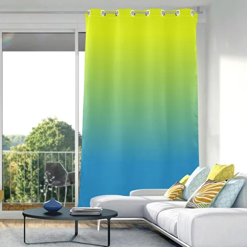 Miniatura 5 de Cortinas amarillas y azules de 84 pulgadas, 1 pieza, cortinas de puerta para tratamientos de ventanas, divisores de habitación, cortinas de cocina