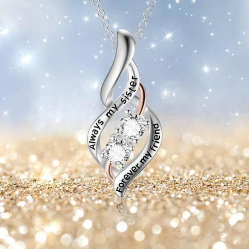Miniatura 3 de POPKIMI Regalos para hermana de hermana, regalos de cumpleaños de hermana 234 hermanas, collar de plata de ley con concha de abulón de cristal