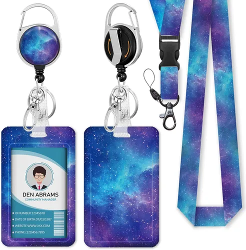 Miniatura 28 de Piefly Cordones para Insignias de Identificación, Portainsignias Positivo con Clip de Carrete Retráctil, Cordón con Tarjeta de Cita Inspiracional