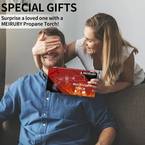 Miniatura 7 de Potente antorcha de propano, regalos para rellenar calcetines para hombres papá, soplete culinario de cocina para sellar filetes, encendedor