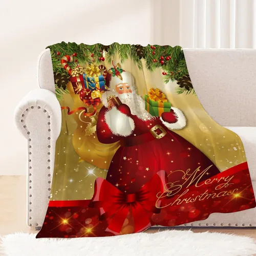 Miniatura 7 de Manta de Navidad para bebé, manta pequeña de Navidad a cuadros rojos, manta de Navidad para invierno, para mascotas, manta para envolver cuna