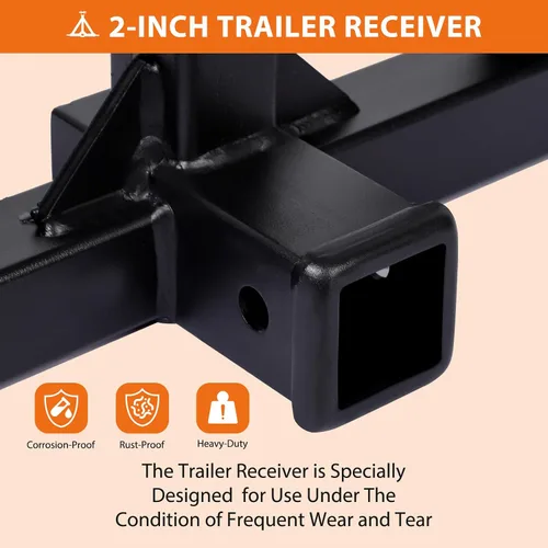 Miniatura 4 de GAOMON Enganche receptor de 3 puntos de 2 pulgadas, receptor HD de 2 pulgadas, adaptador de enganche de 3 puntos para tractores Cat1, LM25H, Kubota