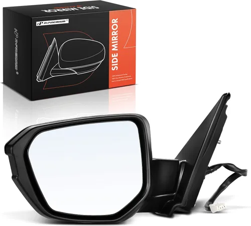 Miniatura 10 de A-Premium Espejo de puerta eléctrica lateral izquierdo y derecho compatible con Honda Civic 2016-2021, sin calefacción, con ajuste de cristal Negro