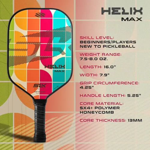 Miniatura 8 de Selkirk Sport SLK Helix Pro Paleta de Pickleball Paletas de Pickleball de Fibra de Carbono Termoformada con Cara Híbrida de Fibra de Carbono