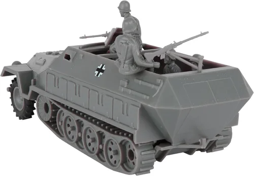 Miniatura 3 de BMC CTS WW2 German Hanomag Halftrack - 5 piezas de plástico gris ejército hombres vehículo blindado Gris carbón