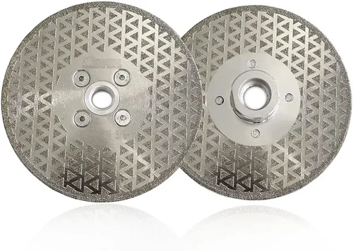 Miniatura 15 de SHDIATOOL Disco abrasivo de diamante de 4 pulgadas para muela de corte de diamante recubierta de un solo lado de mármol de granito con eje de 5/8
