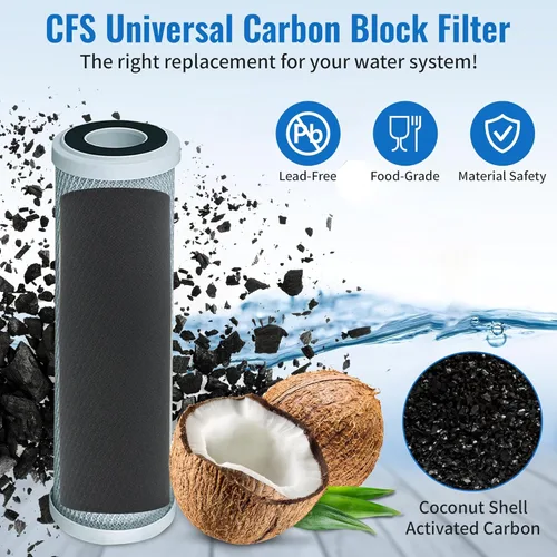 Miniatura 2 de CFS Cartuchos de filtro de agua de bloque de carbono compatibles con modelos 40621 - Elimina el mal sabor y el olor - Cartucho de filtro de agua